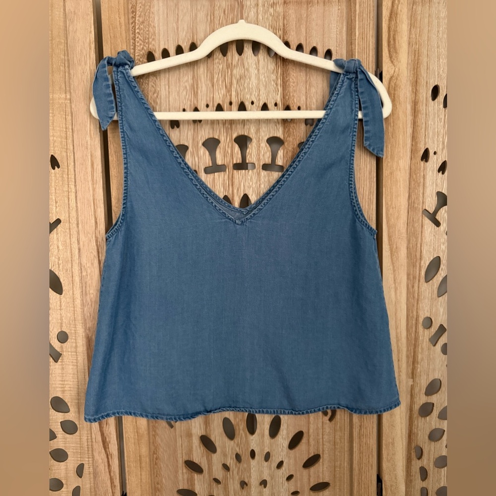 Cotton On Denim Sleeveless Top W/ Ties